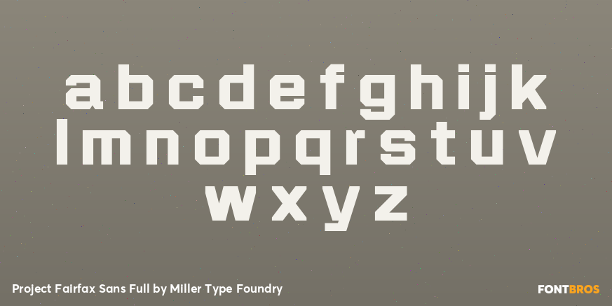 Project Fairfax Sans Full Font Poster #3