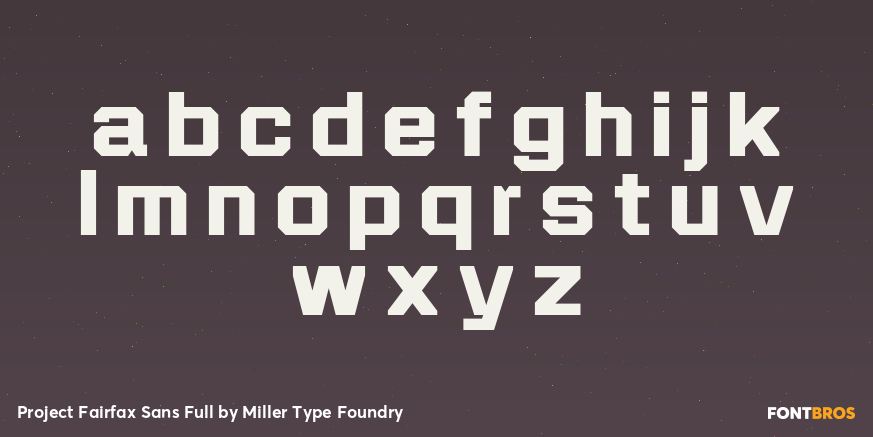 Project Fairfax Sans Full Font Poster #1