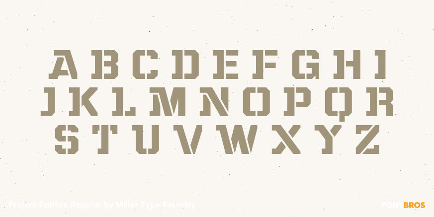 Project Fairfax Regular Font Poster #2