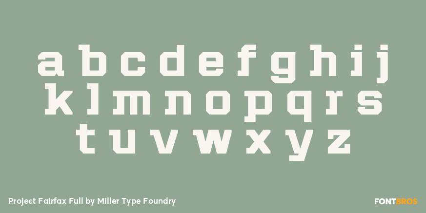 Project Fairfax Full Font Poster #1