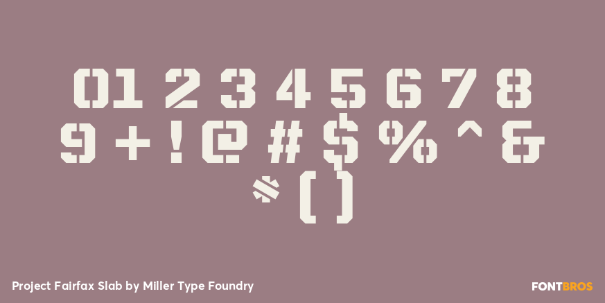 Project Fairfax Slab Font Poster #4