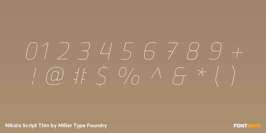 Nikaia Script Thin Font Poster #4
