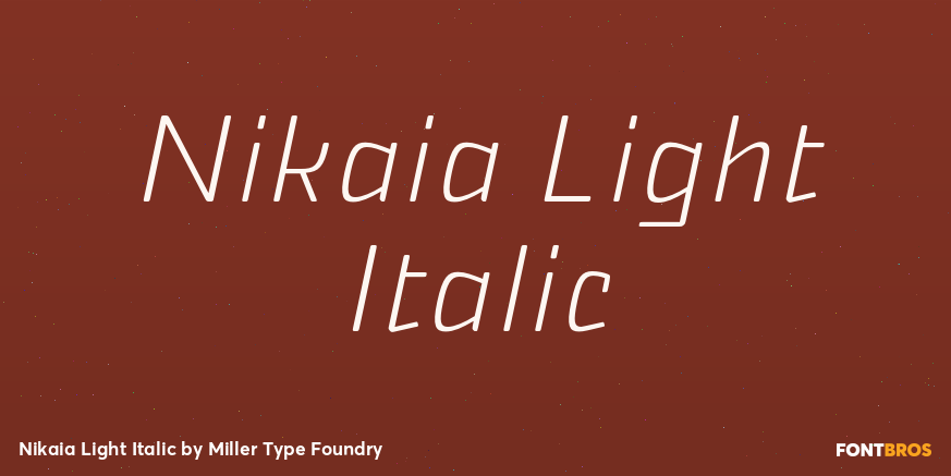 Nikaia Light Italic Font Poster #1