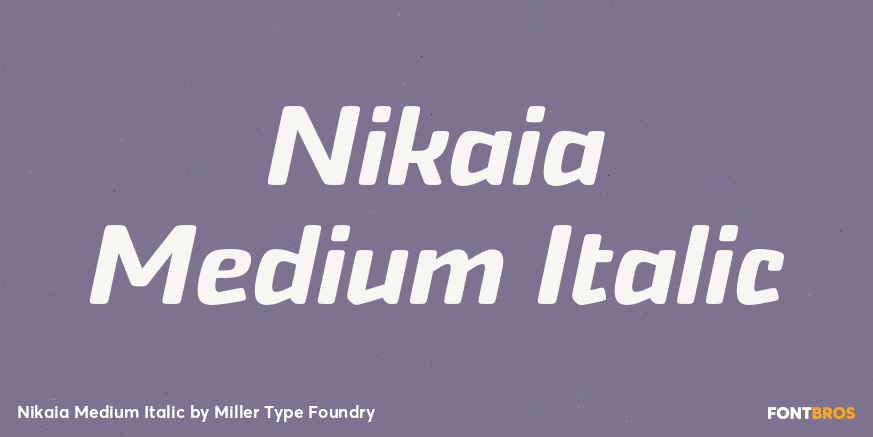 Nikaia Medium Italic Font Poster #1