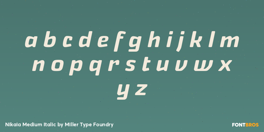 Nikaia Medium Italic Font Poster #3