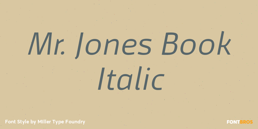 Mr. Jones Book Italic Font Poster #1