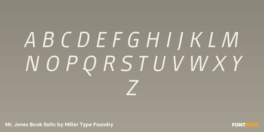 Mr. Jones Book Italic Font Poster #1
