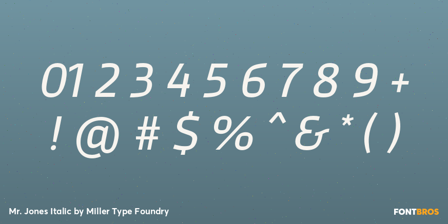 Mr. Jones Italic Font Poster #1