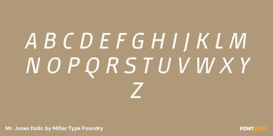 Mr. Jones Italic Font Poster #1