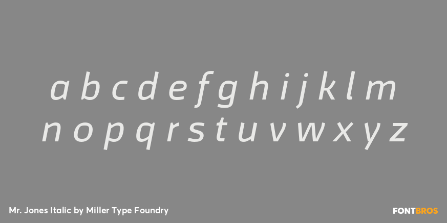 Mr. Jones Italic Font Poster #1
