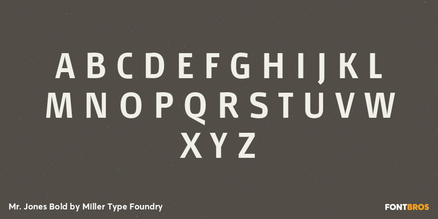 Mr. Jones Bold Font Poster #2