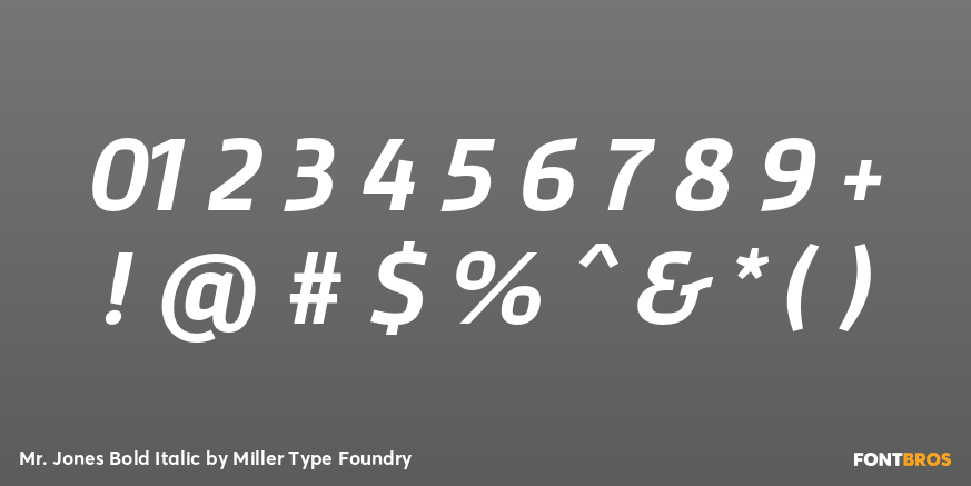 Mr. Jones Bold Italic Font Poster #1
