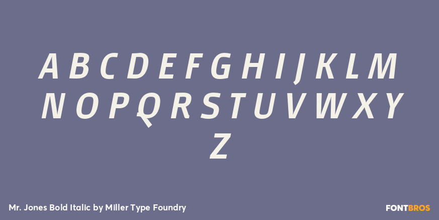 Mr. Jones Bold Italic Font Poster #1