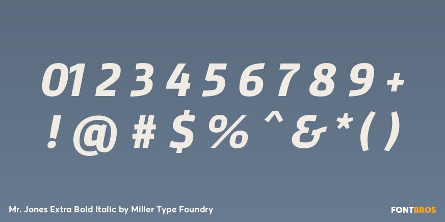 Mr. Jones Extra Bold Italic Font Poster #4