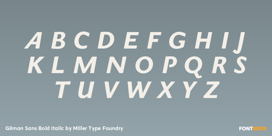 Gilman Sans Bold Italic Font Poster #1