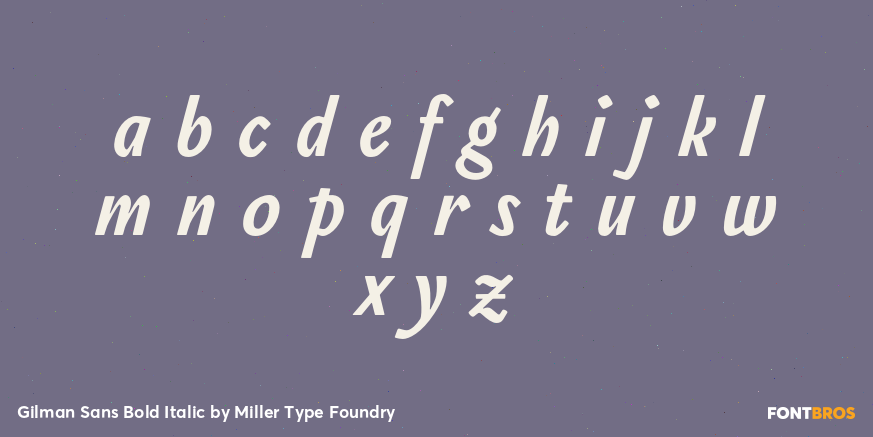 Gilman Sans Bold Italic Font Poster #1