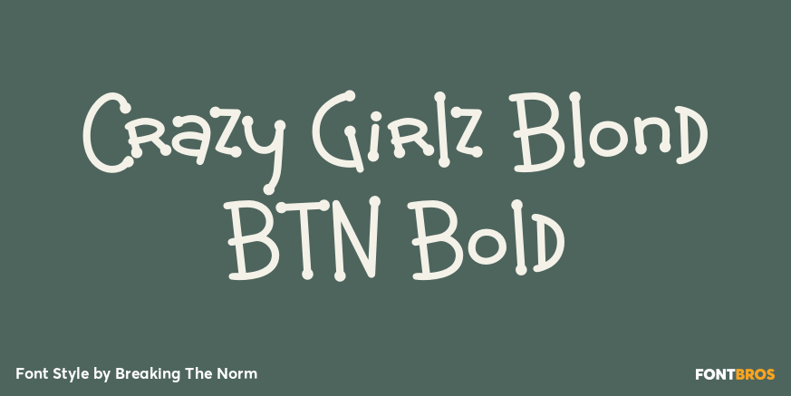 Crazy Girlz Blond BTN Bold Poster