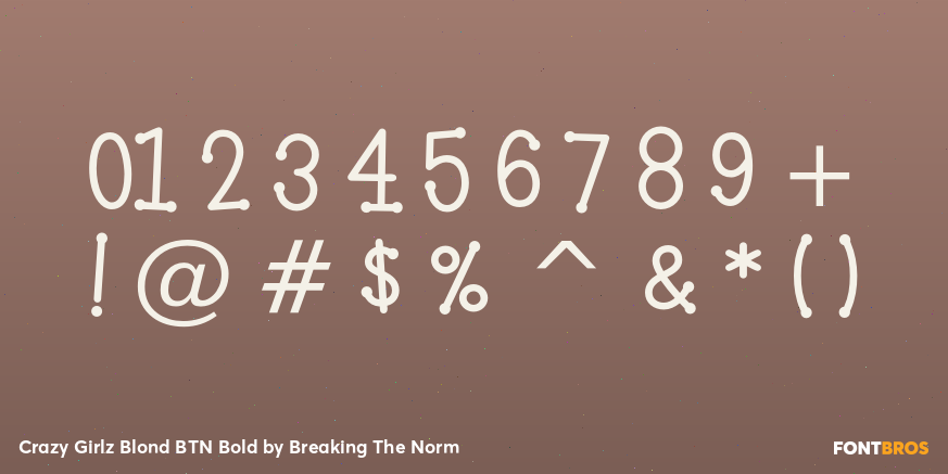 Crazy Girlz Blond BTN Bold Font Poster #4