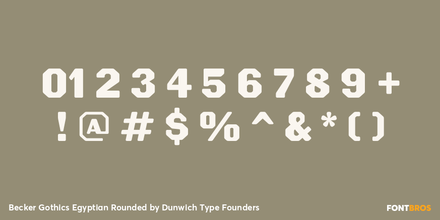 Becker Gothics Egyptian Rounded Font Poster #4