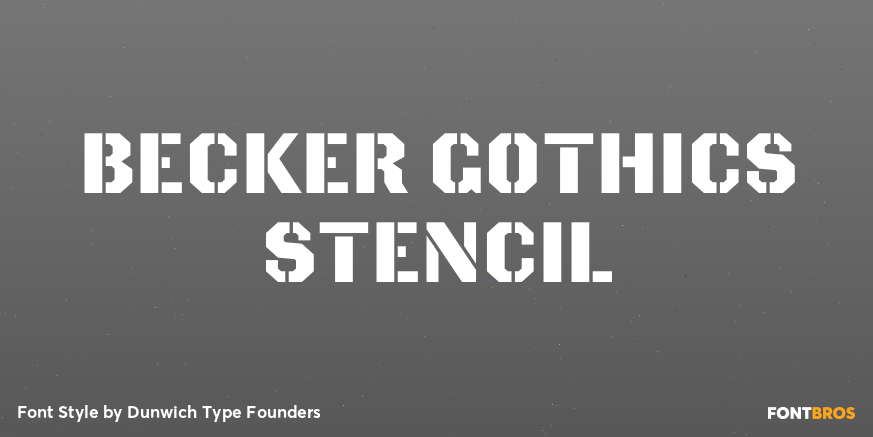 Becker Gothics Stencil Poster