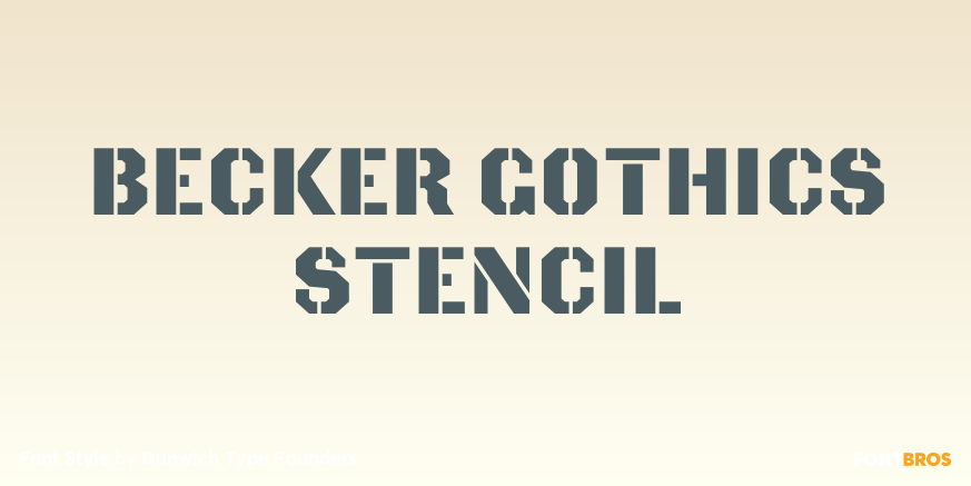 Becker Gothics Stencil Poster