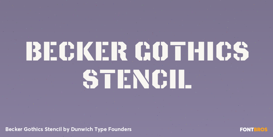 Becker Gothics Stencil Poster