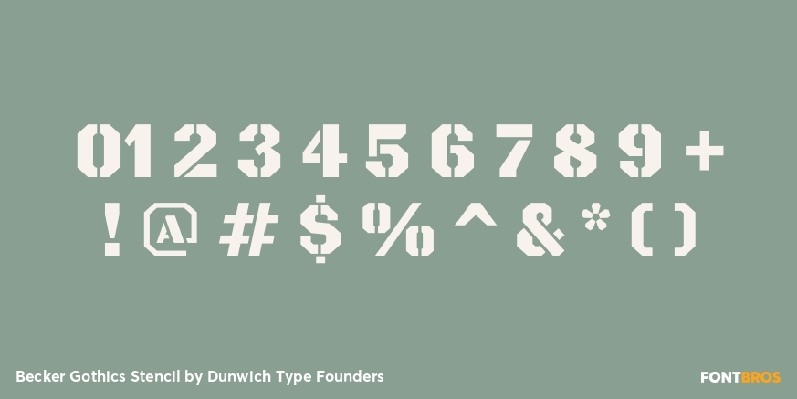 Becker Gothics Stencil Font Poster #4