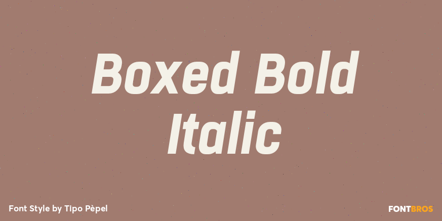 Boxed Bold Italic Font Poster #1