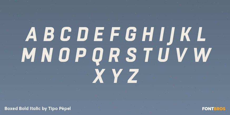 Boxed Bold Italic Font Poster #2