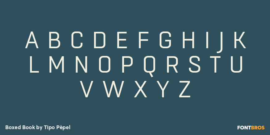 Boxed Book Font Poster #2