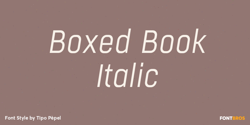 Boxed Book Italic Font Poster #1