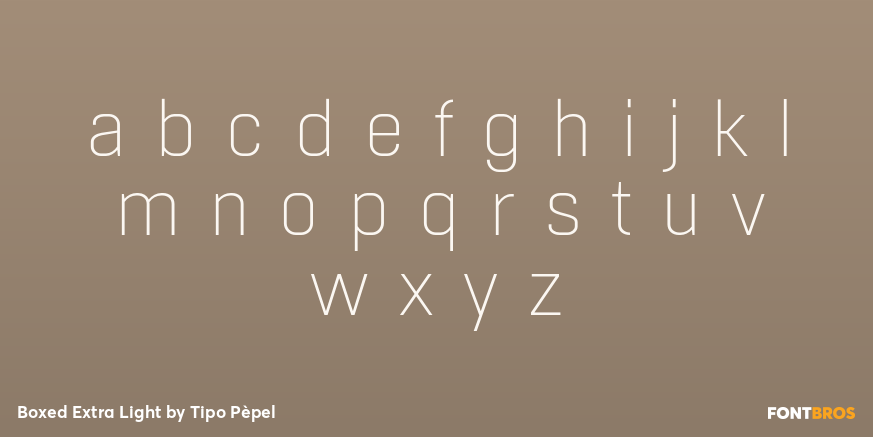 Boxed Extra Light Font Poster #3