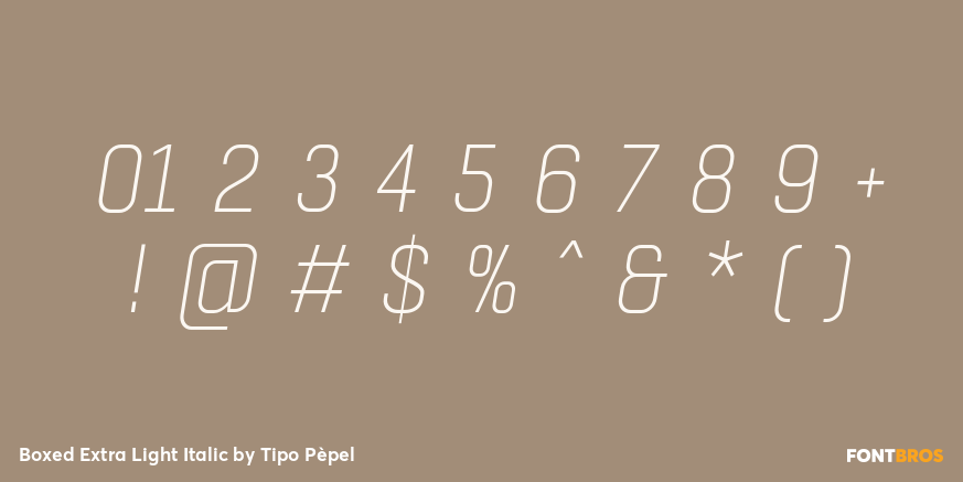 Boxed Extra Light Italic Font Poster #1