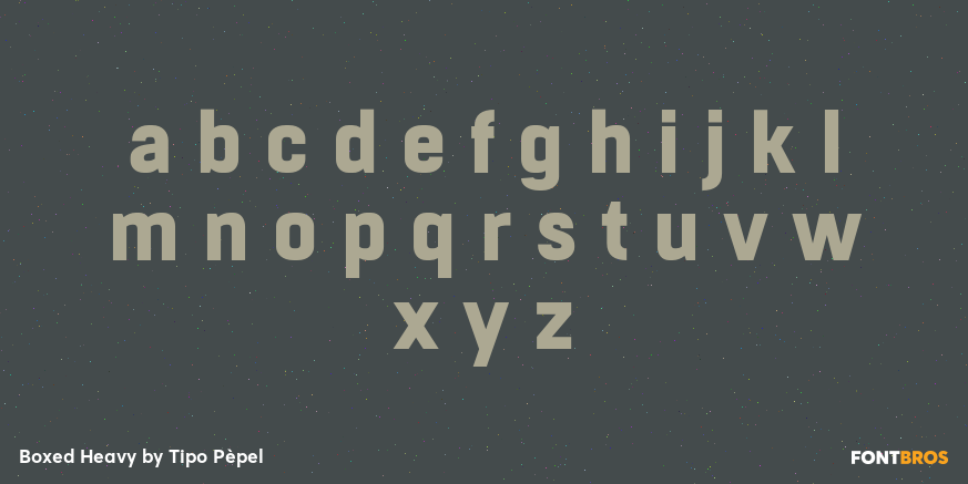 Boxed Heavy Font Poster #3