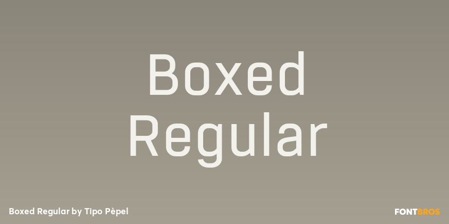 Boxed Regular Font Poster #1