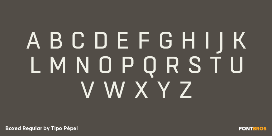 Boxed Regular Font Poster #2