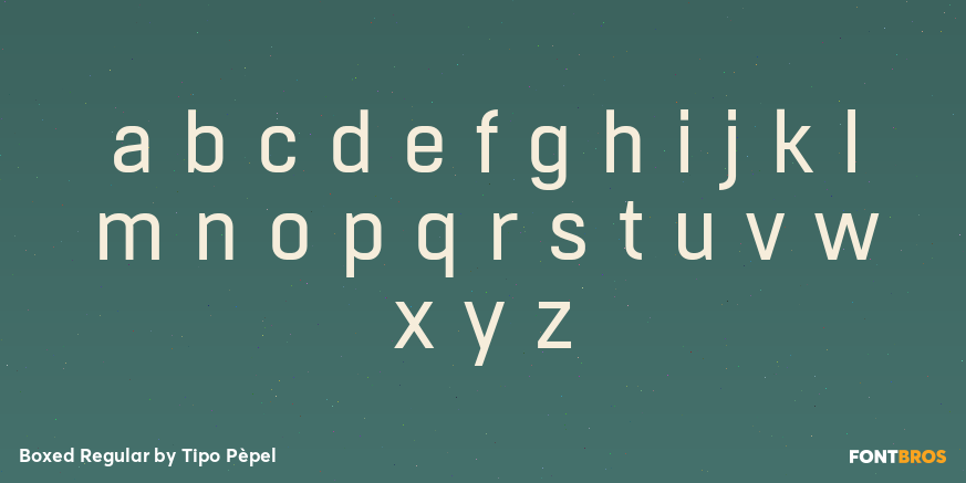 Boxed Regular Font Poster #3