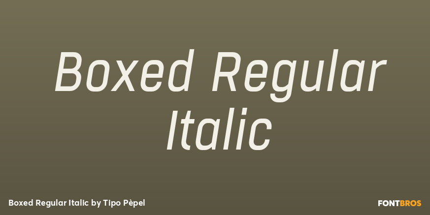 Boxed Regular Italic Font Poster #1