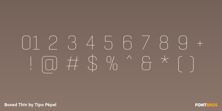 Boxed Thin Font Poster #1