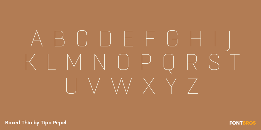 Boxed Thin Font Poster #2