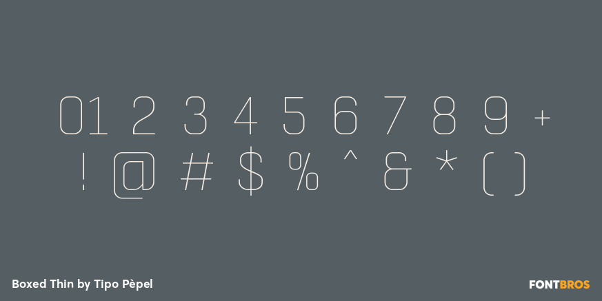 Boxed Thin Font Poster #4