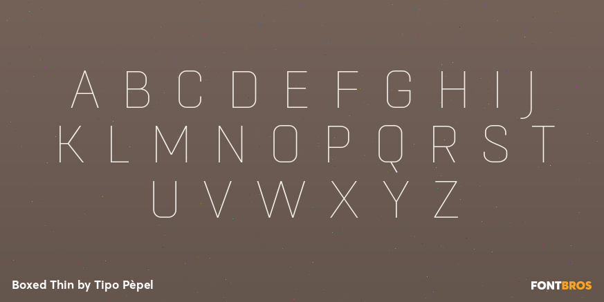 Boxed Thin Font Poster #1