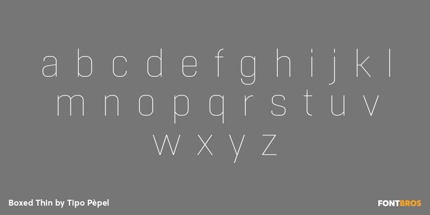 Boxed Thin Font Poster #1