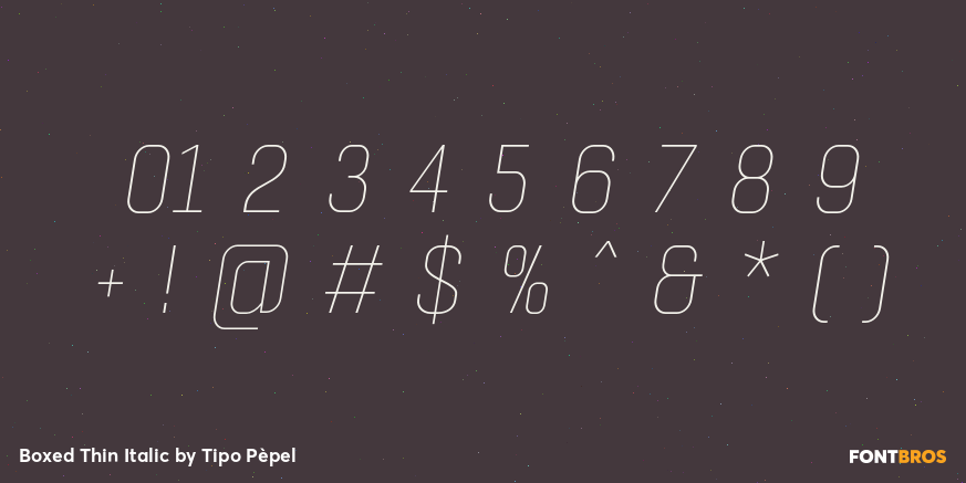 Boxed Thin Italic Font Poster #4