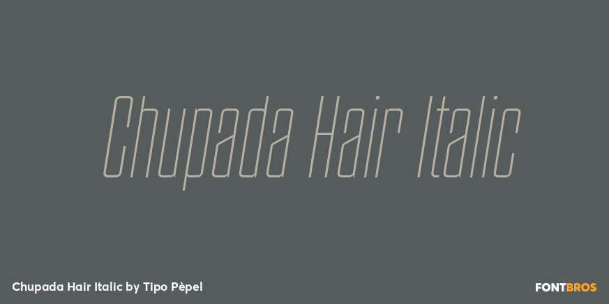 Chupada Hair Italic Font Poster #1