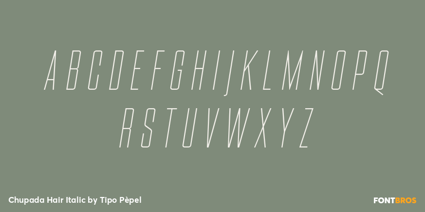Chupada Hair Italic Font Poster #2
