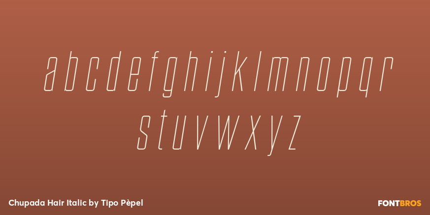 Chupada Hair Italic Font Poster #3