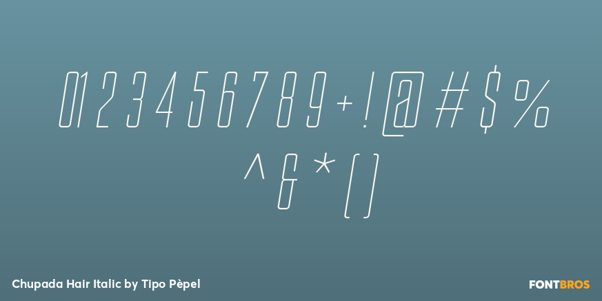 Chupada Hair Italic Font Poster #4