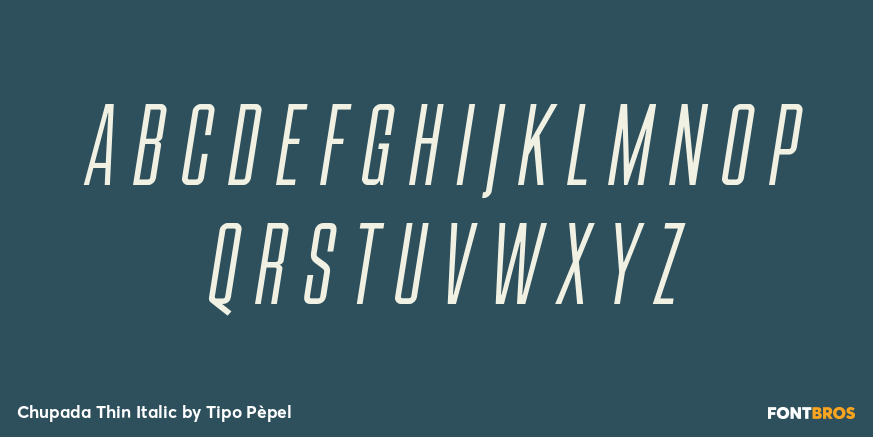 Chupada Thin Italic Font Poster #2