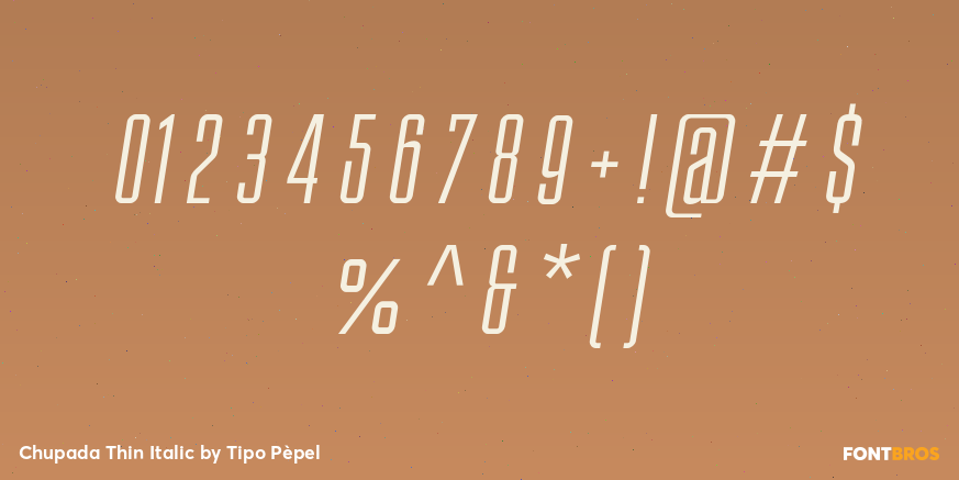 Chupada Thin Italic Font Poster #4
